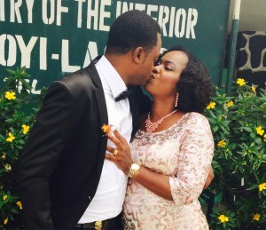 Abiodun tied the knot with his hearthrob Olubukola today 25th February 2015. May God bless their Union. See more pics after the cut...
