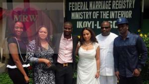 Peter Okoye and his beautiful wife Lola Okoye legalized their union at the ikoyi Registry, Late January 2015.Congrats to the couple!