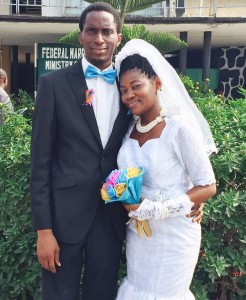 Esther weds Peter Oshinaike today 11th February 2015 at the Marriage Registry. A very Big congrats to them. More pics after the cut...