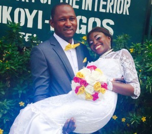 Yewande married her heart-throb Owolabi Today 12th March 2015 .