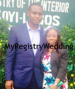 Francis takes Munachiso as his legal wife today 25th March 2015.