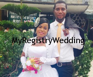 Angela wed Nelson today 27th March 2015.Wishing them lots of love and happiness.