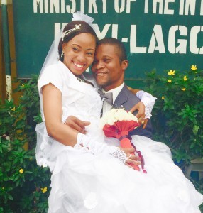 Lilian Weds Funso Oyelola on the 27th of February At the Ikoyi Registry. May God bless their union. See more pics from the wedding...