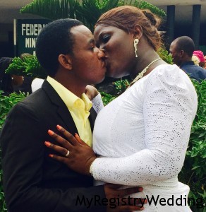 Damilola and Adeleke Legalise Their Union today 5th March 2015 at the Ikoyi Registry. Wishing them love and happiness on your special day. More pics from the wedding...
