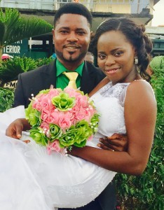 Bukola and Ayoade take their Marriage  Vows  Today 6th March 2015. Wishing you many years of happiness together.