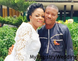 Mojisola weds Emmanuel Today 5th March 2015. Happy married life to them. See more pics from the wedding...