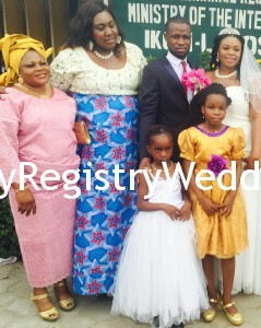 Couple with Bride's family