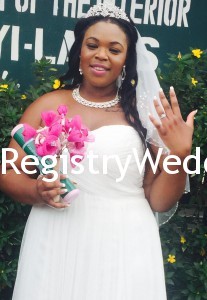 Bride flaunts her ring