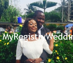 Chioma and Adeoye Afolabi Weds at the registry today 25th June 2015. A very Big Congrats to them 