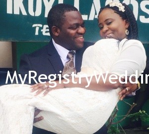 Kehinde weds her sweetheart at the ikoyi registry today 26th June 2015. May their union be filled with unending joy and Peace.