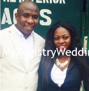 Precious say I do to Emmanuel today 26th June 2015. Wishing them  happy married life.