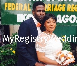 Hauwa wed Adefemi on the 17th of September 2015 at Ikoyi Registry. May God bless your Union .