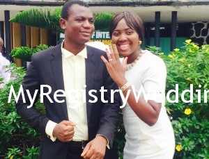   						 Groom holding on to his jacket as he poses for the camera  							 						 Happy bride shows off her marriage certificate  							 						 Oko iyawo himself   							 						 See my certificate signed and sealed for life   							 						 Couple shows off their marriage certificate   							 						 Bride flaunts her ring   							 						 See my ring, I love being married   							 						 Couple all loved up   							 						 Bride admiring her ring   							 						 Victor I love this ring you have given me   							 						 Groom shows off his wedding ring   							 						 See my ring , I have quit bachelorhood   							 						 Groom smiles as he shows off his ring   							 						 Couple kissing   							 						 Groom holds his
