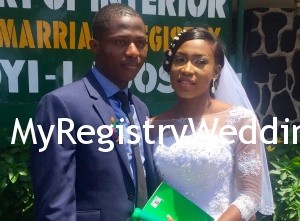 Faith and Marvelous Omozoje legalize their union today 15th October 2015. Wishing them everlasting love and happiness in their union.