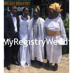 Couple with Bride's parents