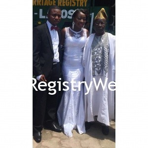Couple with Bride's Dad