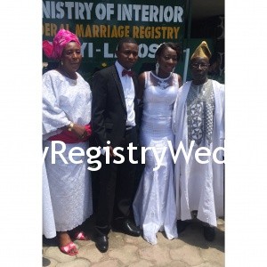 Couple with Groom's Mum and Bride's Dad