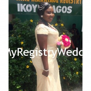Bride looks gorgeous with her lovely hair accessory