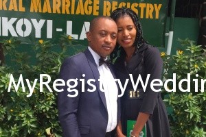 Amaka and Prince Obi get Married on the 20th of November at Ikoyi Registry. Wishing them lots of happiness and joy in their marriage. See more pics after the cut