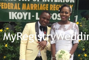 Dorcas say I do to Damilola on the 3rd of December 2015 at Ikoyi Registry. Wishing them many blissful years ahead. See more pics after the cut...