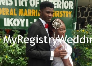 Olawunmi and Adedayo get joined as husband and wife on the 3rd of December 2015 at Ikoyi Registry
