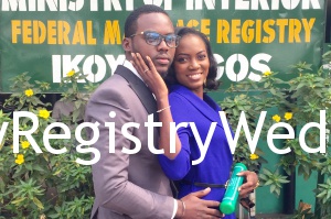 Handsome Oluwole takes Omowunmi as his legal wife on the 29th of January 2015.