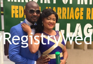 Nike looks gorgeous as she ties the knot with Afolabi on the 4th of February 2016. Happy married life