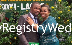 Jane and Mcanthony tie the knot at Ikoyi Registry on the 25th of February 2016.