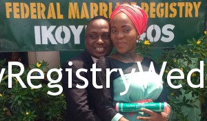 Morufat Marries Her love Ibrahim on the 17th of March at Ikoyi Registry.
