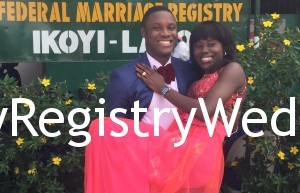 Taiwo and Oghenekome get married at Ikoyi Registry on the 4th of March 2016.