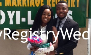 Rebecca and Samson Felix seal their love at Ikoyi Registry on the 4th of March 2016 at Ikoyi Registry. See more pics after the cut...