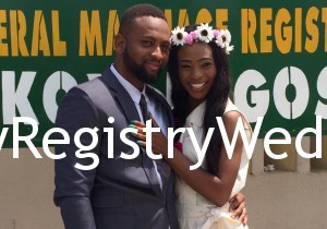 Benita vowed to cherish Samuel forever on the 4th of March at the Registry. Wishing the couple many blissful years ahead.