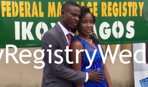 Funmi say yes I do to her love Omoware on the 10th of March 2016 at the Registry