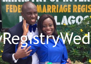 Kemi happily tie the knot with Oyekanmi on the 11th of March 2016 at Ikoyi Registry . Wishing the couple everlasting joy and happiness in their marriage.