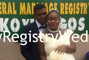 Adeola say I do to Kayode Oladimeji on the 28th of April 2016. 