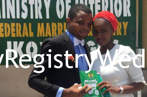Idowu get espoused to suleiman on the 5th of May 2016 at the marriage registry.