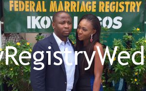 Victoria becomes Mrs Arowolo as she gets married to Victor on the 19th of May 2016 at the Ikoyi Registry.
