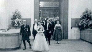 Picture of Queen Elizabeth ll visit to the meseum in 1957