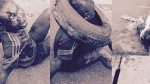 A young boy lynched for allegedly stealing garri