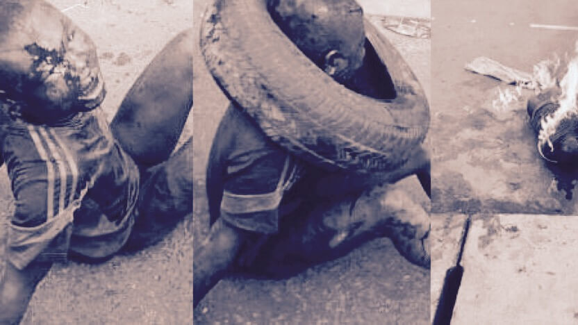 A young boy lynched for allegedly stealing garri