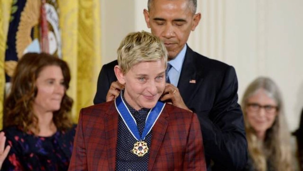 Ellen Degenerate Awarded with medal of freedom