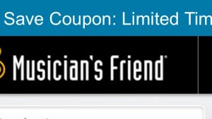 Get Veteran day coupon at musician's friend website